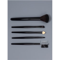 Набор кистей для макияжа SMOKY, 5 шт., чёрный