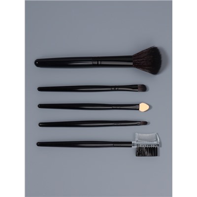 Набор кистей для макияжа SMOKY, 5 шт., чёрный