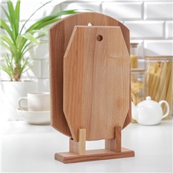 Набор досок разделочных деревянных Премиум, 2 шт.: 24.5×35 см, 19×30.5 см, бук