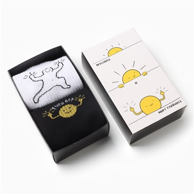 Носки мужские KAFTAN «Проснись», р. 41-44 (27-29 см), набор 2 пары