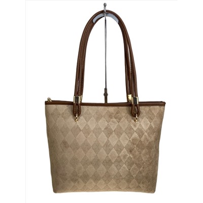 Женская сумка из искусственной замши, цвет бежевый