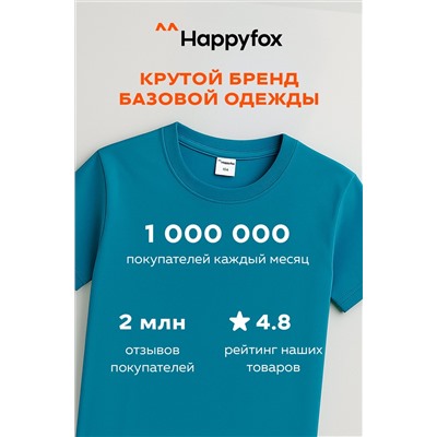 Детская однотонная футболка Happyfox