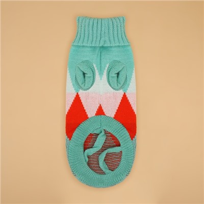 Свитер для животных «Весеннее настроение», размер 2XL, ДС 34, ОШ 34, ОГ 32-51 см, зелёный