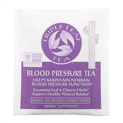 Triple Leaf Tea, Артериальное давление, 20 чайных пакетиков, 1,06 унц. (30 г)