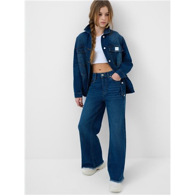 Куртка текстильная джинсовая для девочек