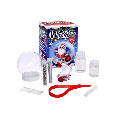 УЦЕНКА Набор для опытов «Снежный Шар», дед мороз, диаметр 8 см