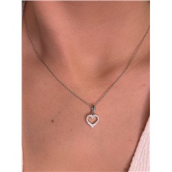 Подвеска из серебра с фианитами родированная 925 пробы 403012-030р