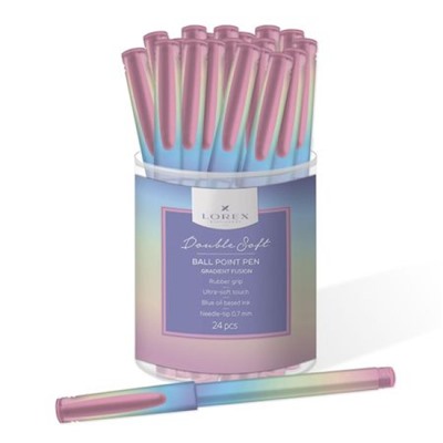 Ручка шариковая масляная 0.7мм "Double Soft. LOREX GRADIENT FUSION" синяя LXOPDS-GF LOREX