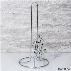 Держатель для бумажных полотенец металл Тюльпан Серебро/ BTT-804 /уп 120/ 15х31/ 0,147