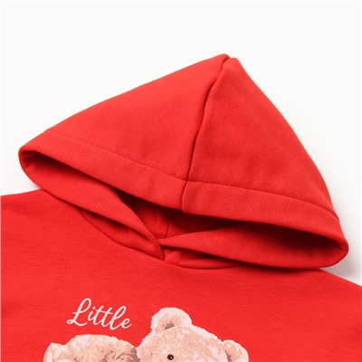 Джемпер с капюшоном «Крошка Я. Мишка», рост 62-68 см, красный