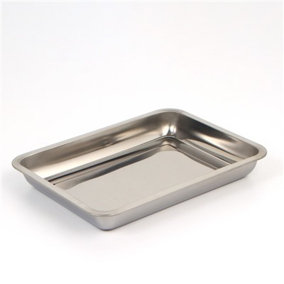 Противень из нержавеющей стали Luxstahl, 36×27×4.8 см, глубокий
