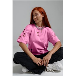 7458 футболка женская (Розовый)