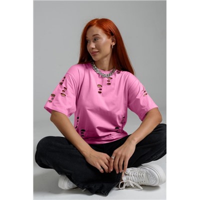 7458 футболка женская (Розовый)