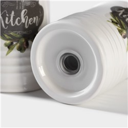 Набор для специй Доляна «Гурман», солонка, перечница, 120 мл, доломит, белый