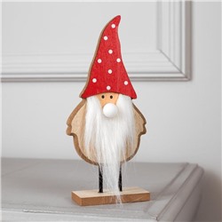 Светодиодная фигура «Дед Мороз» 7×22×5 см, дерево, от батареек LR1130×3, свечение тёплое белое