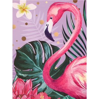 Ланч - бокс квадратный с секциями и ложкой «Фламинго», 400 мл