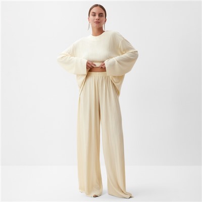 Костюм женский (блуза, брюки) MIST Classic collection, размер 40-42, бежевый