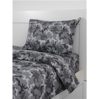 Постельное бельё 1.5-спальное «Этель» Military gray, бязь