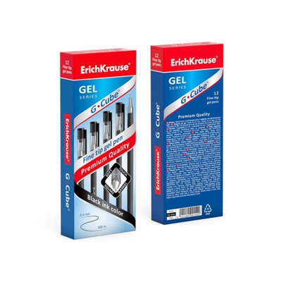Ручка гелевая G-Cube 0.5 мм черная 46447 ErichKrause