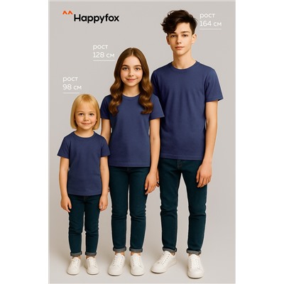 Детская однотонная футболка Happyfox