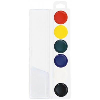 Краски акварельные медовые  6цв АКВП06КР Creativiki