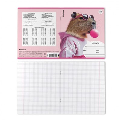 Тетрадь  24л клетка "CapyBarbara" 58219 ErichKrause