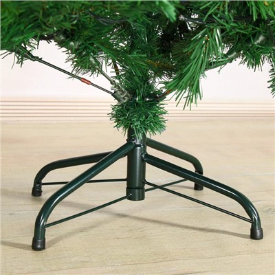 Ёлка светодиодная «Эксклюзив цветные огоньки» 140 см, диаметр нижнего яруса 70 см, 380 ПВХ веток, 9 режимов, свечение мульти