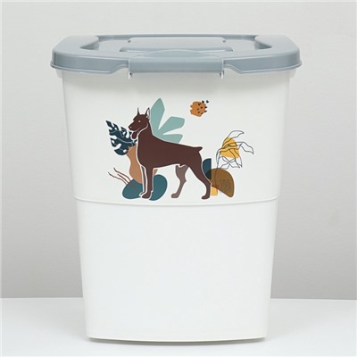 Контейнер для корма, 36 л, серый