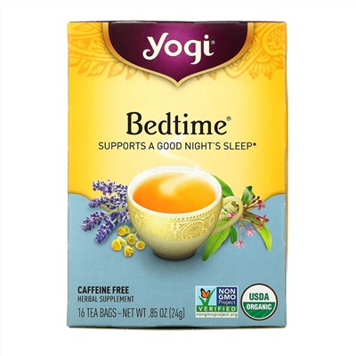 Yogi Tea, Bedtime, без кофеина, 16 чайных пакетиков, 24 г (85 унций)