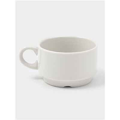 Чашка Дулевский фарфор «Белая», 170 мл, d=8.3 см, штабелируемая, белая