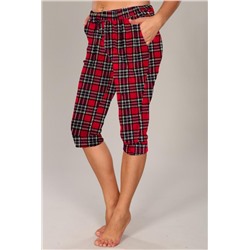 Бриджи женские в клетку 6 (Красный)
