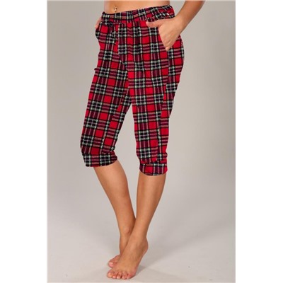 Бриджи женские в клетку 6 (Красный)