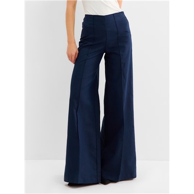 Брюки женские палаццо MINAKU: Safari, синие, размер 42