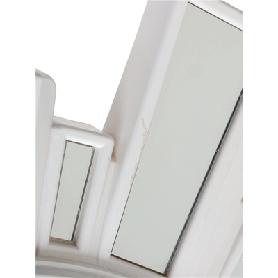 УЦЕНКА Часы настенные интерьерные «Лучики Солнца», бесшумные, плавный ход, с зеркалом, d=53 см, белые, от батарейки 1×АА