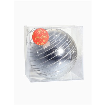 Ёлочный шар новогодний «Орбита», d=15 см, гигант, серебро