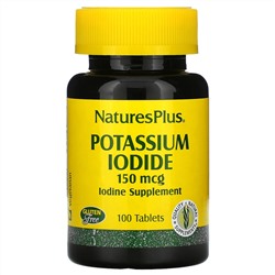 Nature's Plus, йодид калия, 150 мкг, 100 таблеток