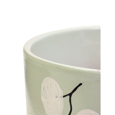 Горшок для цветов «Листья», 3.4 л, d=18.5 см, h=18 см, керамический, с поддоном