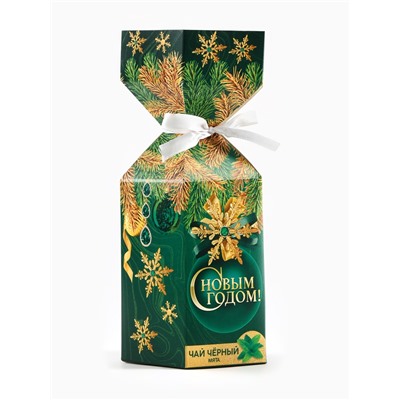 Чай чёрный «С Новым годом» с мятой, в коробке конфете, 100 г