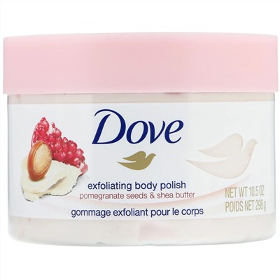 Dove, Эксфолиант для тела, аромат «Зерна граната и масло ши», 298 г