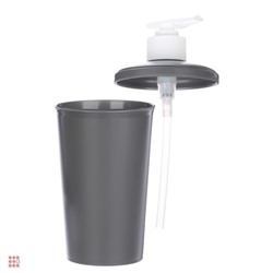 Диспенсер для жидкого мыла "Scandi" 83х83х180мм, 0,4л, серый