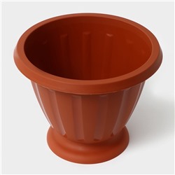 Вазон для цветов «Пальмира», 10 л, d=33 см, h=30 см, пластик, коричневый