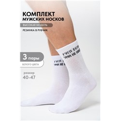Носки мужские Гугл (набор 3 пары) (Белый)