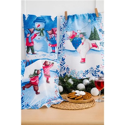 Натали Полотенце Набор кухонных полотенец Снежные забавы