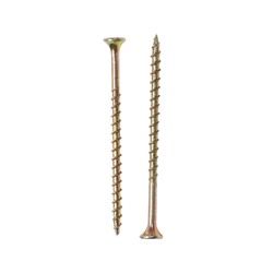 Саморез 3.8×65 мм ТУНДРА PREMIUM, потай, крупная резьба, шлиц PH, желтый цинк, 1 кг