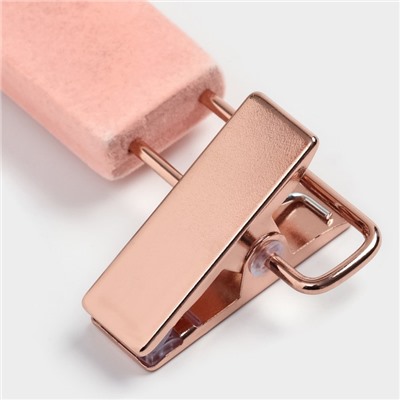 Вешалка для брюк и юбок LaDо́m Rose Gold, 33×3×12 см, покрытие вельвет, розовая