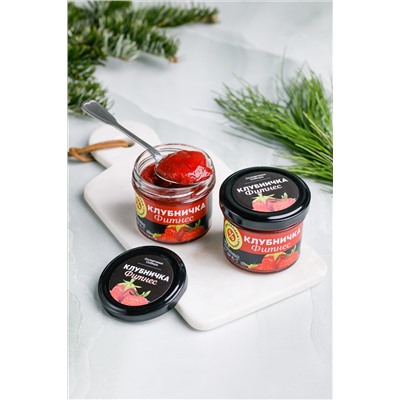 Джем КЛУБНИЧКА ФИТНЕС / 100 г / без сахара / банка / Солнечная Сибирь