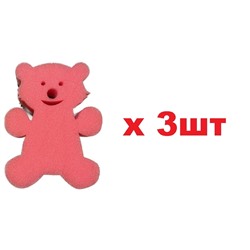 Bubu Bebe Губка для душа Детская Медведь 3шт