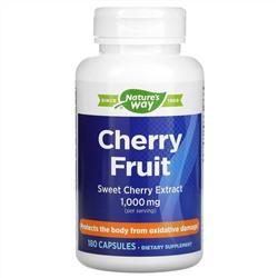 Nature's Way, Cherry Fruit, экстракт черешни, 1000 мг, 180 капсул