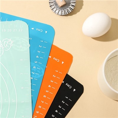 Коврик для выпечки с разметкой Доляна «Эрме», силикон, 28×25.5 см, цвет МИКС