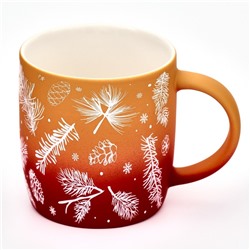 Кружка новогодняя керамическая «Зимний лес», 320 мл